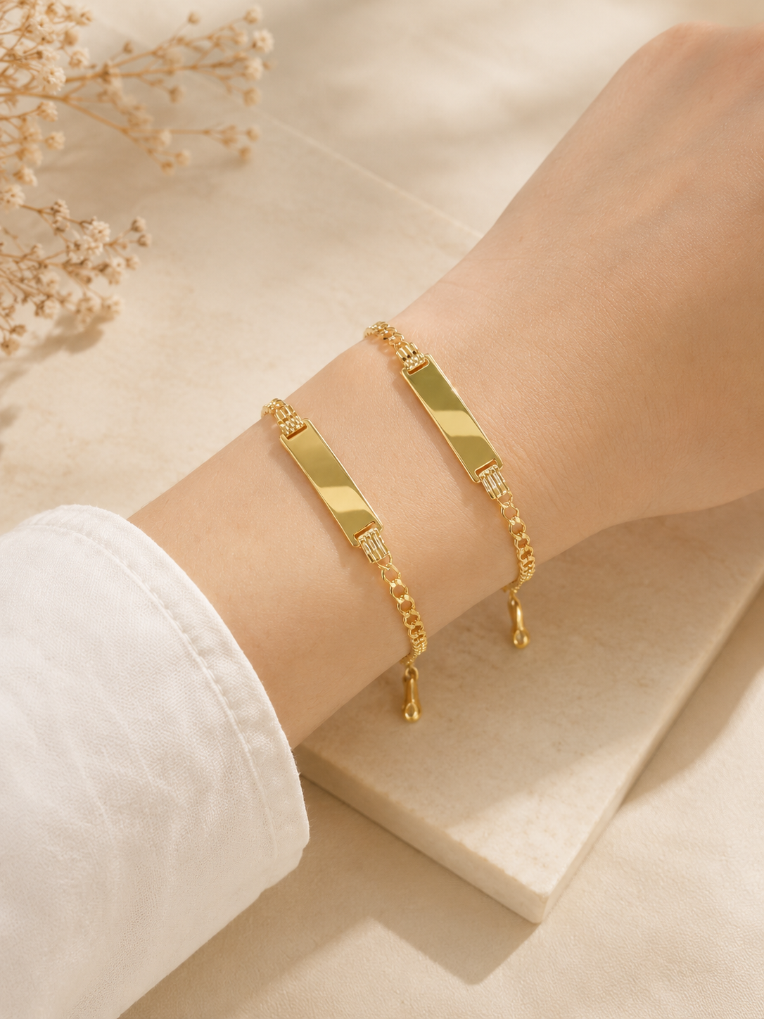 Pulsera de Identificación para Bebé en Oro 10K - Un Recuerdo Eterno