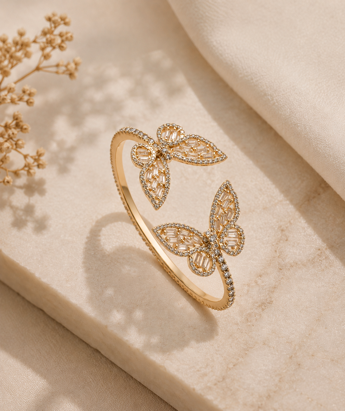 Pulsera Mariposa de Oro 14K - Elegancia y Sofisticación