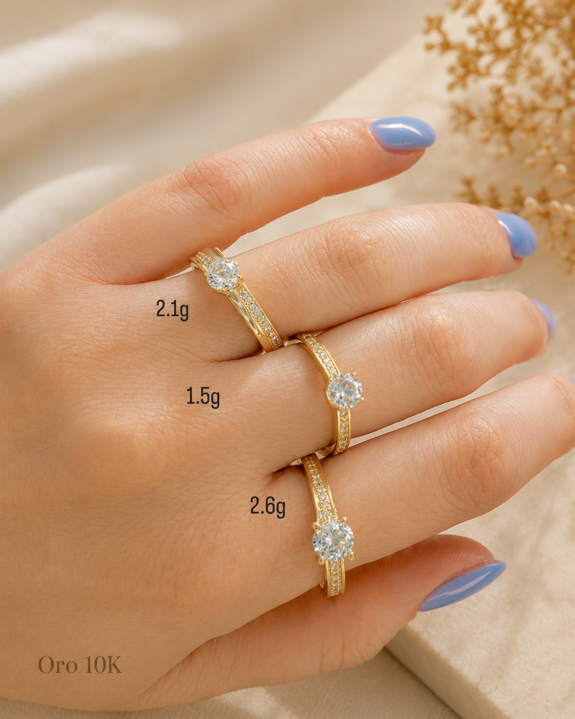 10K Gold Solitaire Rings by BELA Jewelry - Timeless Elegance