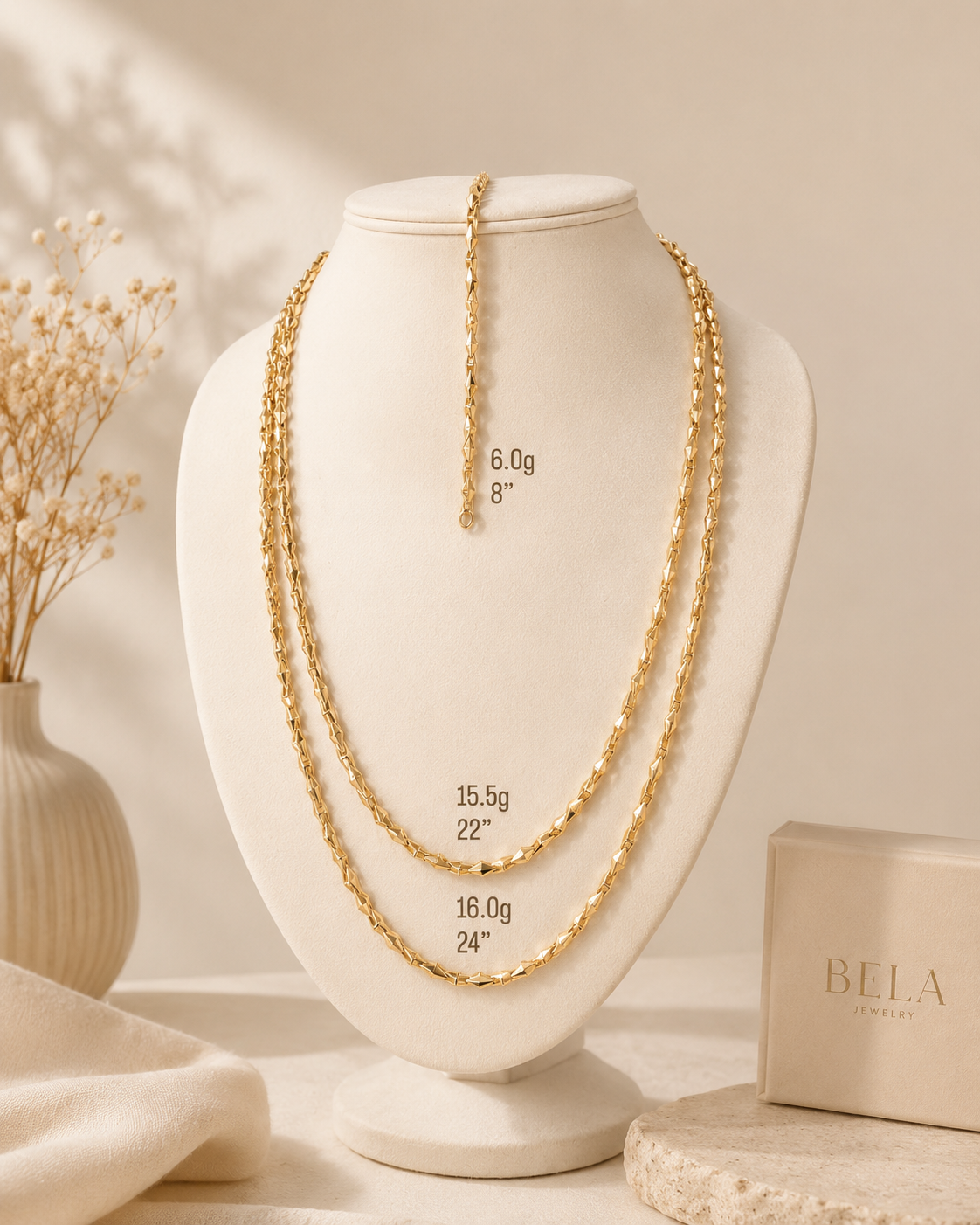 Collar Cadena Diamantada Oro 14K - Elegancia y Brillo Sin Igual