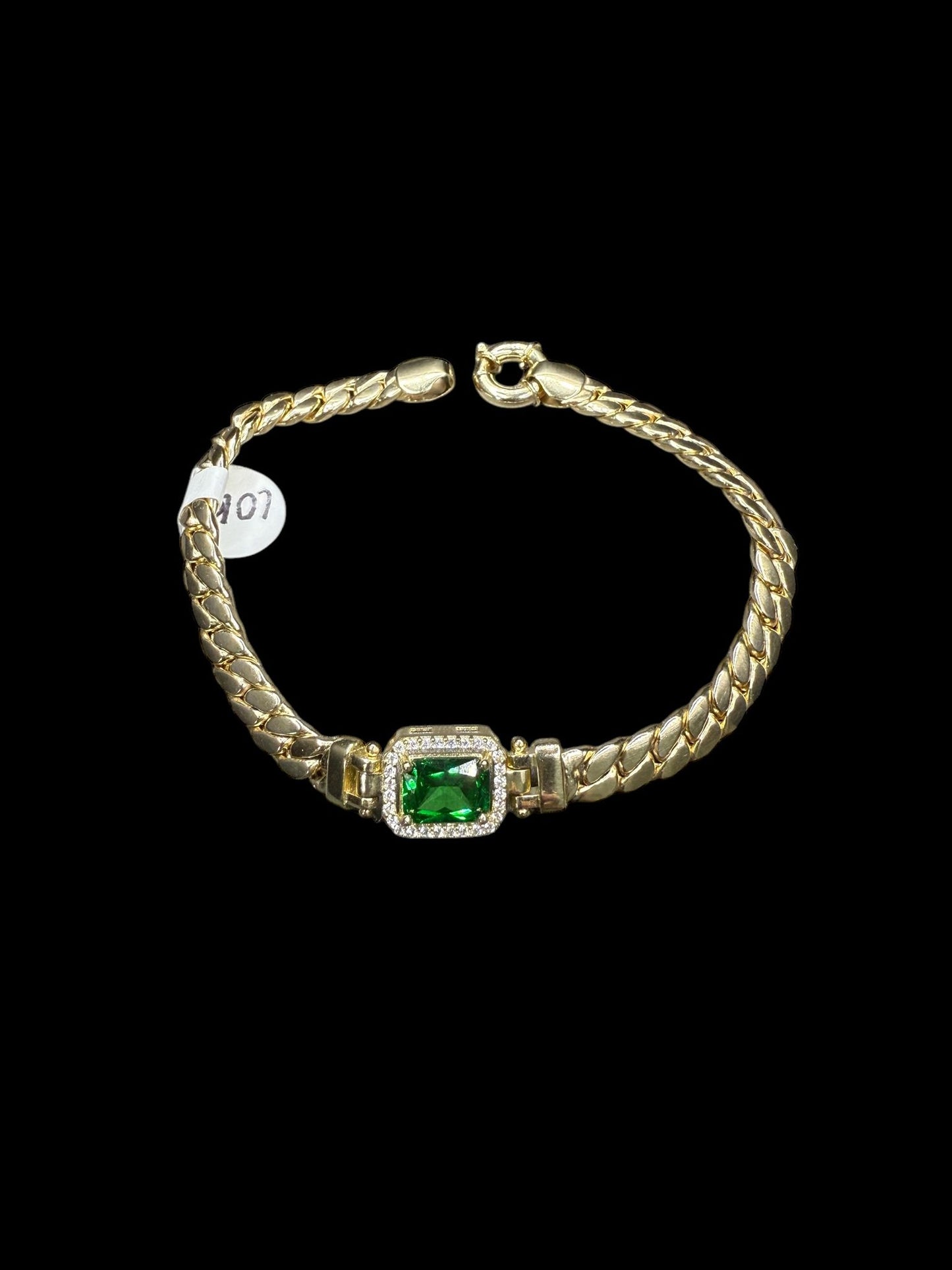 10 Karat Yellow Gold Bracelet with Cubic Zirconias - Shine and Sophistication in Every Detail