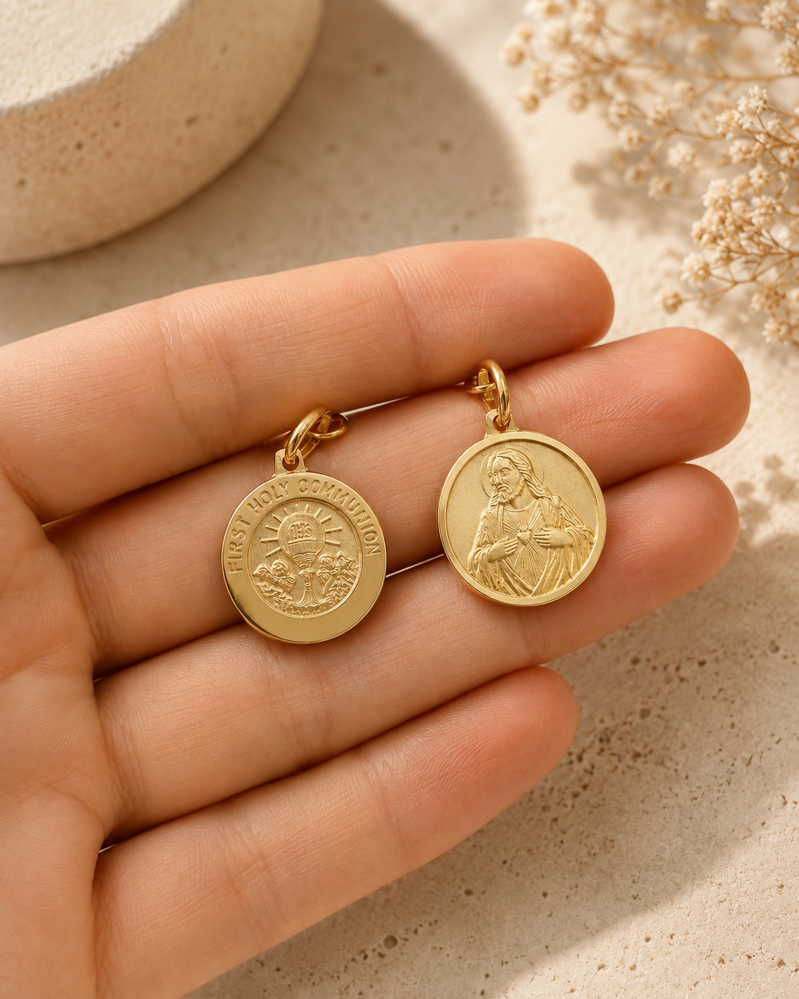 14K Gold Religious Medals - BELA JEWELRY
