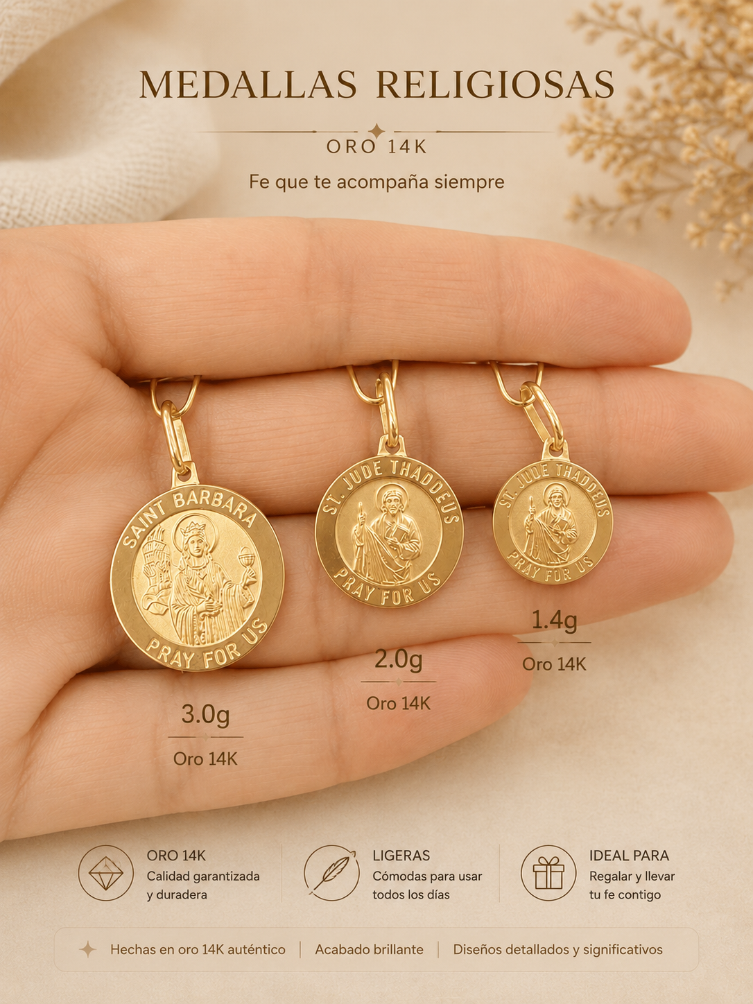 14K Gold Religious Medals: Timeless Faith and Elegance