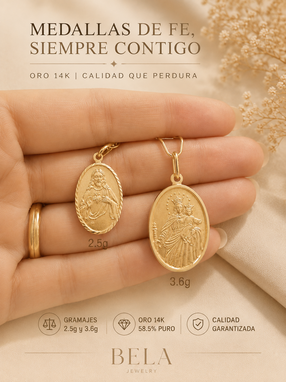 14K Gold Faith Medallions - Timeless Elegance and Devotion