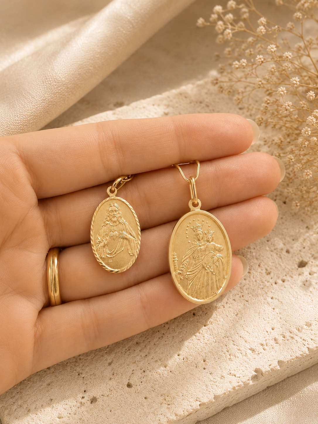 14K Gold Faith Medallions - Timeless Elegance and Devotion