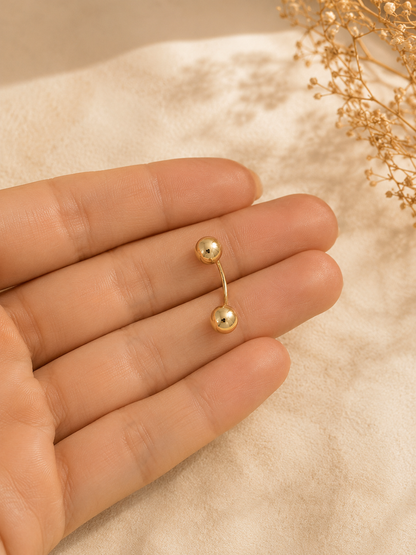 14K Yellow Gold Piercing - Timeless Elegance and Radiant Shine