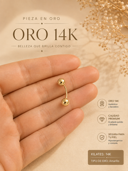 14K Yellow Gold Piercing - Timeless Elegance and Radiant Shine