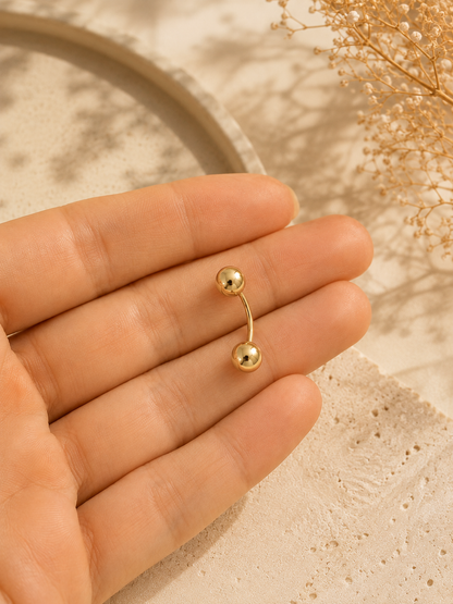 14K Yellow Gold Piercing - Timeless Elegance and Radiant Shine