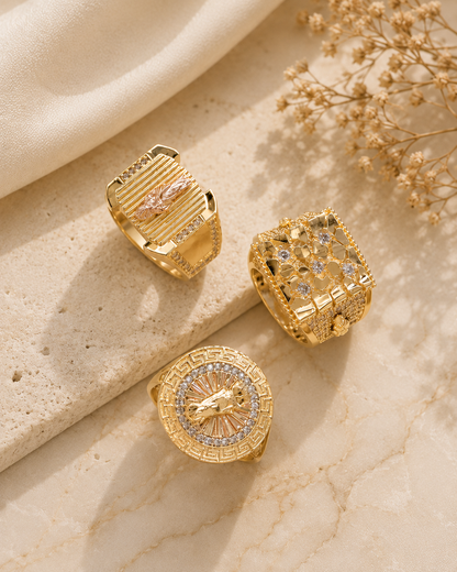 Colección Exclusiva de Anillos de Oro 10K - Elegancia y Distinción