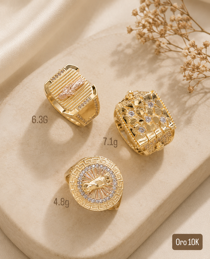Colección Exclusiva de Anillos de Oro 10K - Elegancia y Distinción