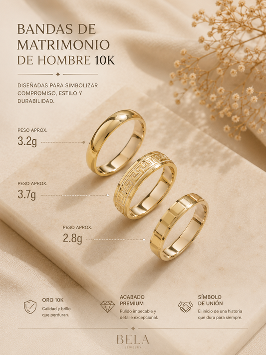 Men's 10K Gold Wedding Bands - Style, Strength, and Commitment