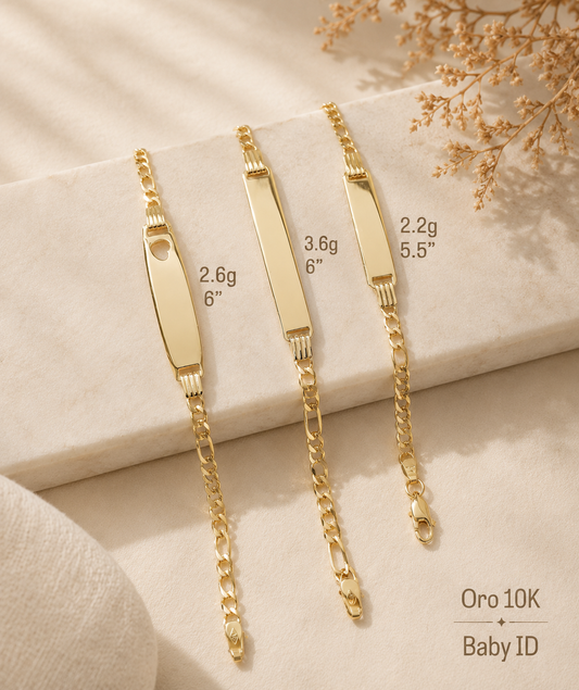 10K Gold Baby ID Bracelet - Bela Jewelry