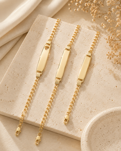 Pulsera de Identificación para Bebé en Oro 10K - Bela Jewelry