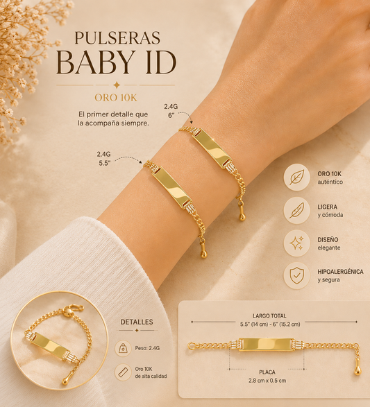 Baby ID Bracelet in 10K Gold - A Timeless Keepsake