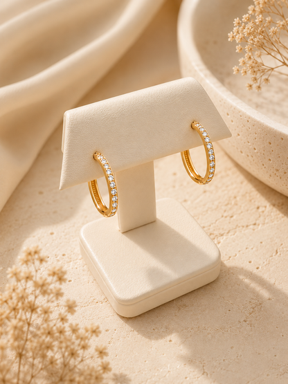 Argollas Clásicas Brillantes - Elegancia en Oro de 14K