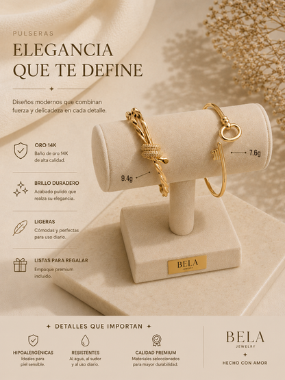 Elegancia que te define: Colección de Pulseras BELA de Oro 14K