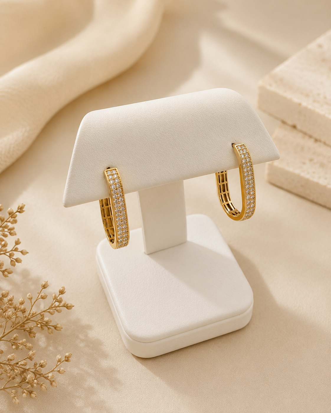 Argollas Luminosas de Oro 14K con Circonias - Elegancia y Brillo Eterno