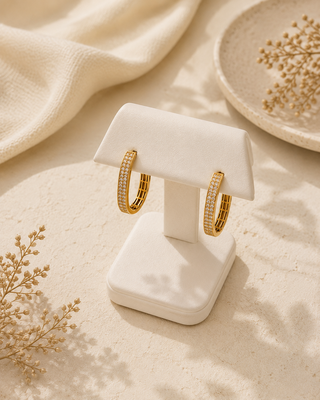 Argollas Luminosas de Oro 14K con Circonias - Elegancia y Brillo Eterno
