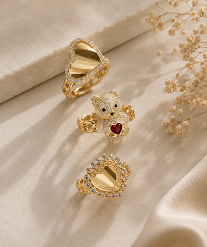 BELA Decorative Ring Collection - 10K Gold Elegance