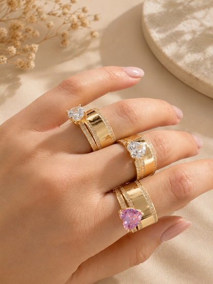 Colección de Anillos en Oro Auténtico 10K - Elegancia que Enamora
