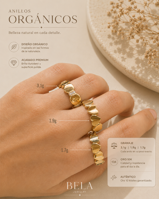 BELA Organic Ring Collection - 10K Gold