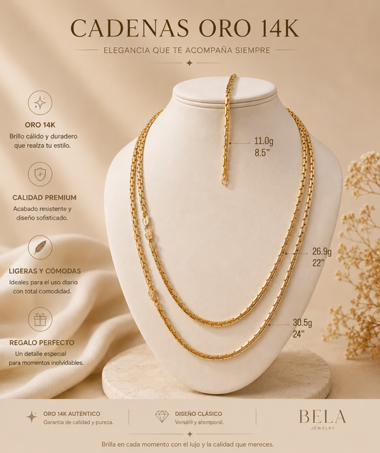 14K Gold Chains by BELA Jewelry - Timeless Elegance and Radiance
