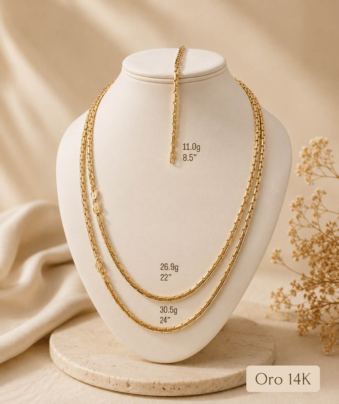 Cadenas de Oro 14K BELA Jewelry - Elegancia y Brillo Atemporal