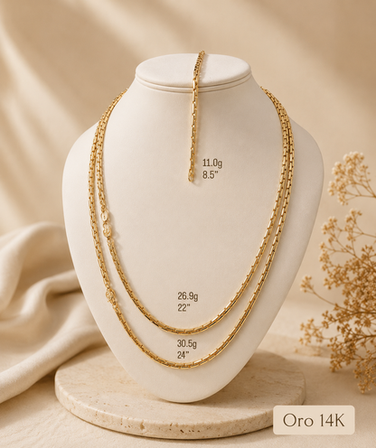 Cadenas de Oro 14K BELA Jewelry - Elegancia y Brillo Atemporal