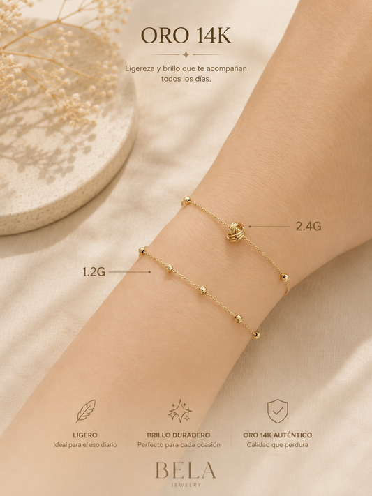 14K Gold Bracelet Collection - Everyday Shine and Lightness