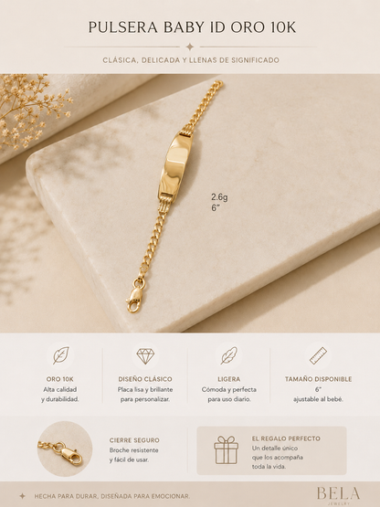 Baby ID Bracelets in 10K Gold - Bela Jewelry