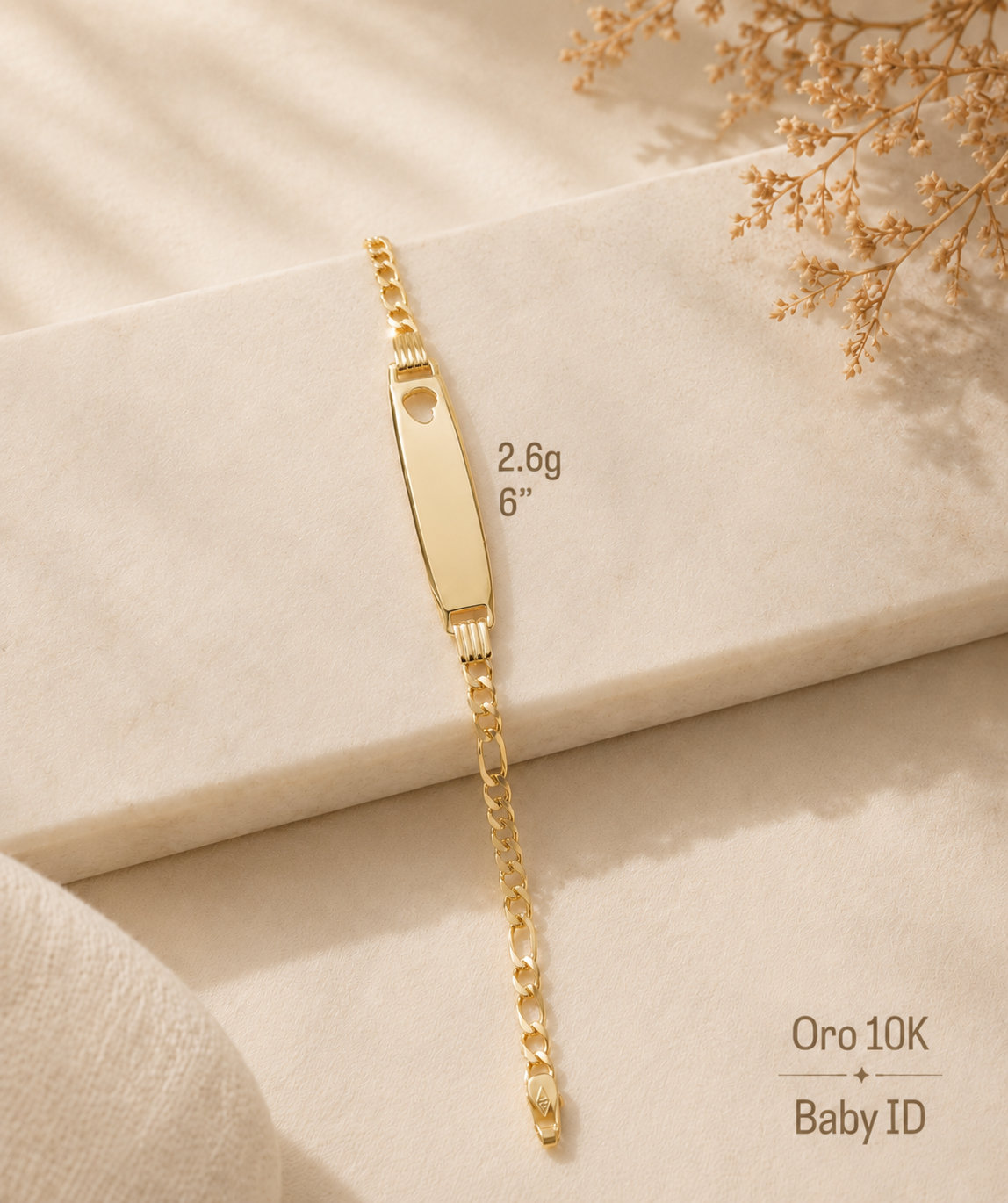 10K Gold Baby ID Bracelet - Bela Jewelry