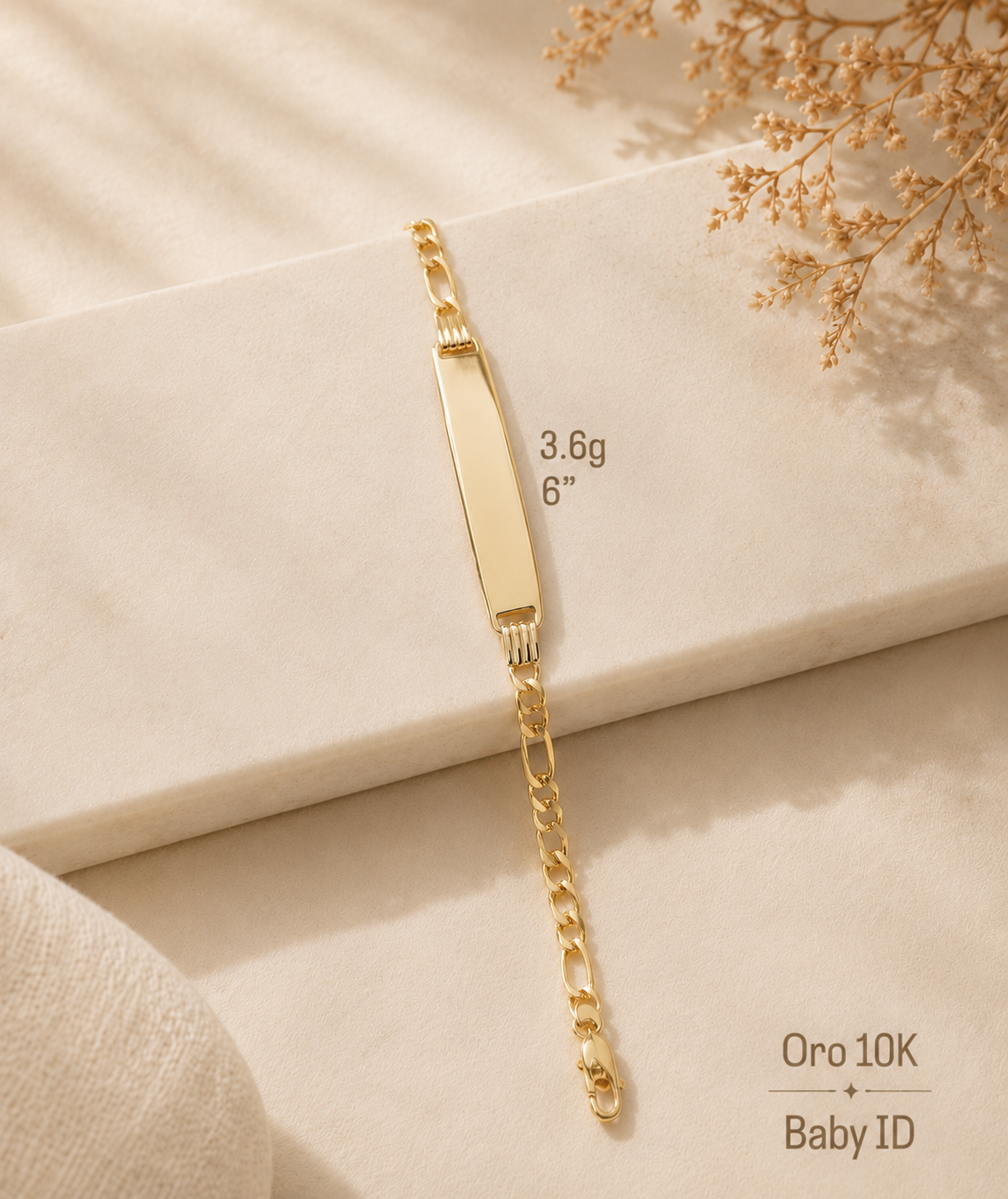 10K Gold Baby ID Bracelet - Bela Jewelry