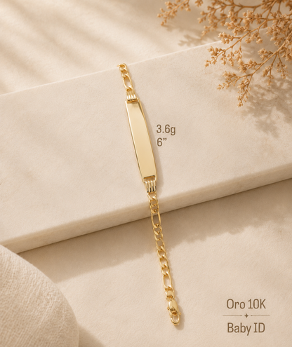 10K Gold Baby ID Bracelet - Bela Jewelry