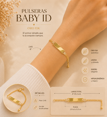 Baby ID Bracelet in 10K Gold - A Timeless Keepsake
